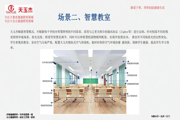 可見光抗菌除甲醛教室護眼燈