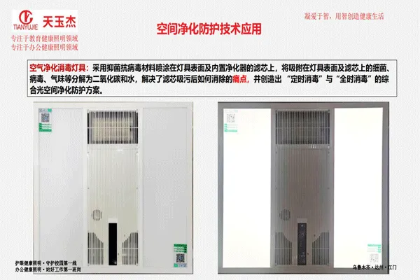 可見光抗菌除甲醛教室護(hù)眼燈