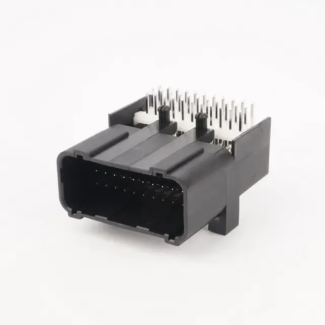 Right Angle Wire-to-Board 33 Position Fully Shrouded Tin (Sn) Through Hole Solder Sealable PCB Mount Header for Honda car