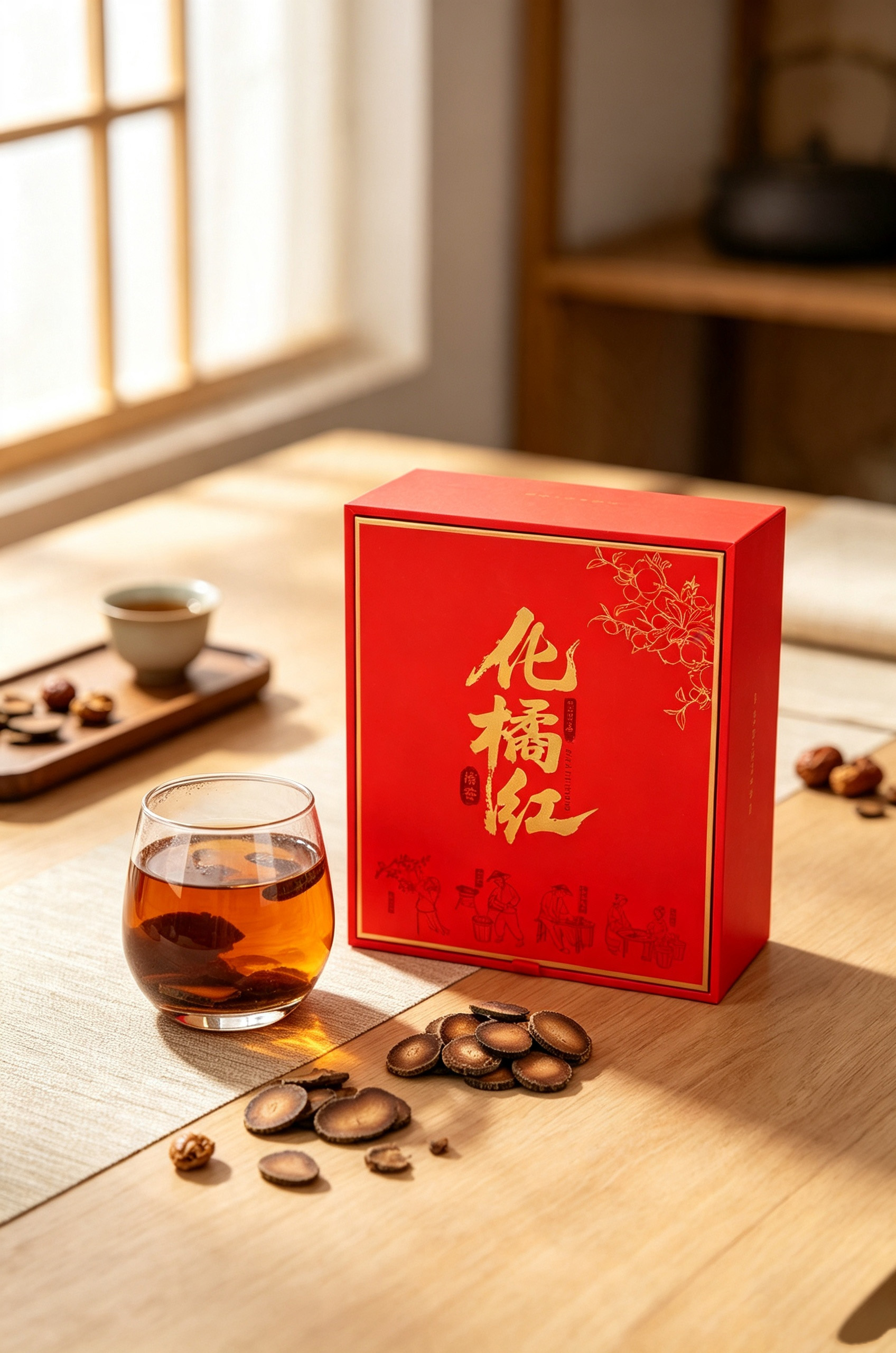5-Year Aged Huazhou Juhong Slices (Glass Jar Packed in Red Luxury Gift Box)-1.jpg 5-Year Aged Huazhou Juhong Slices (Glass Jar Packed in Red Luxury Gift Box)-1.jpg