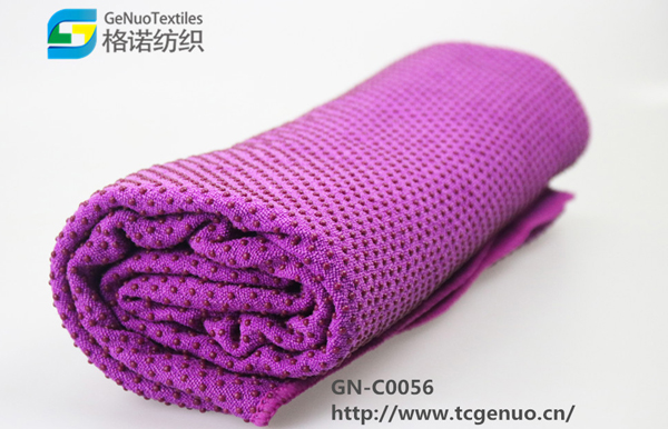 Polka Dotted Orange Yoga Towel