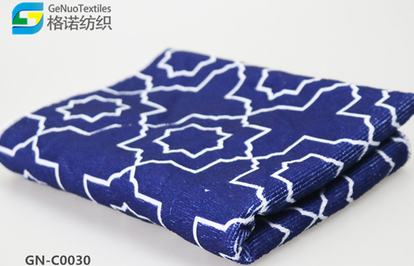 Printed Checkered Tea Towel with Drawstring