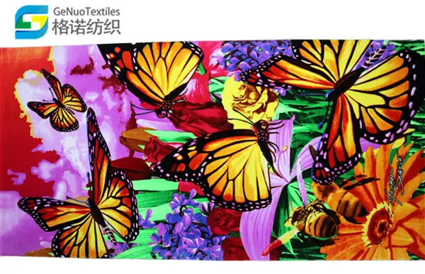 Lightweight Natural Edge Printed Microfiber Beach Towel