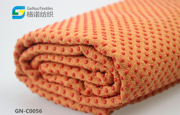 Polka Dotted Orange Yoga Towel