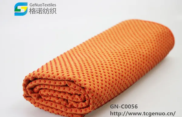 Polka Dotted Orange Yoga Towel