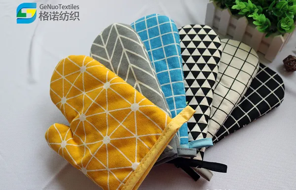 Canvas Solid Color Microwave Oven Gloves