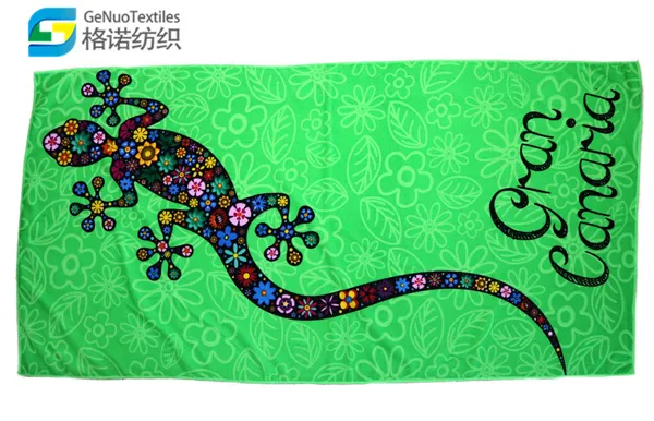 Gecko Print Beach Towel