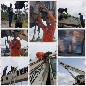 Terex RT1000  100T mobile crane safe  load  indicator system in Nigeria