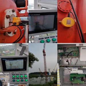 135t luffing jib tower crane safety monitoring system with CCTV Camera Vedio system