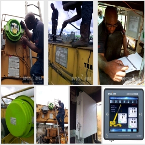 Grove RT865 BXL 65t Sistema de monitoreo de seguridad con indicador de momento de carga de grúa para la industria de petróleo y gas de clientes de Nigeria