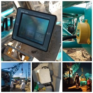 Sistema de monitoreo de carga de grúa sobre orugas Kobelco 5035 para cliente de Indonesia