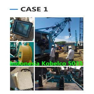 Kobelco 5035 35t sistema de indicador de carga seguro de grúa sobre orugas con pluma de celosía para clientes de Indonesia