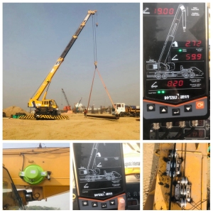 Kobelco  RK250 25t mobile crane equipped  with wtau WTL-A100N safe load indicator system in bangladesh