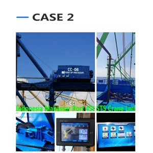Indonesia makassar port 45t quayside crane equipado con sistema indicador de sobrecarga WTZ-A700 para evitar sobrecargas y accidentes