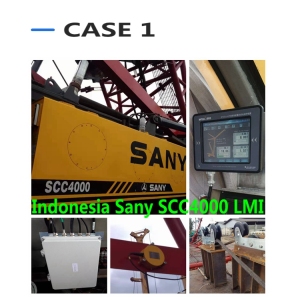 La grúa sobre orugas de celosía Sany SCC4000 de 400t, cliente de Indonesia, eligió el sistema indicador de momento de carga WTL-A700 de la marca WTAU para su operación de seguridad de la grúa