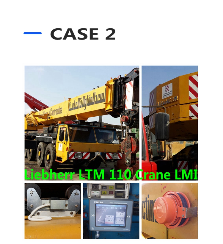 Saudi Arabia crane owner ' 120t  Liebherr LTM 110 mobile crane installed  WTL-A700 Load Moment Indicator System