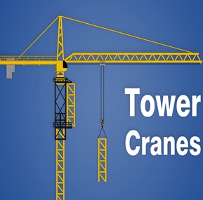 The flat-boom tower crane equipped with WTAU brand safety monitoring system 