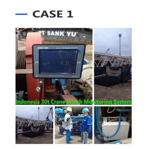 Sistema de monitoreo de carga de cabrestante de grúa de 30t con indicador de sobrecarga WTL-A700 para clientes de indonesia