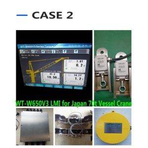 Japan 70t Vessel Crane equipped with WT-A650V3 load moment indicator system