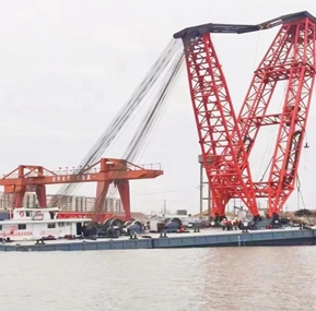 Sistema de monitoreo de carga de grúa compatible con Weite para el gran barco de grúa fluvial "Hongrui 1000T"