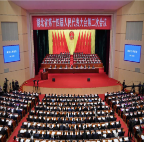  ني داوجينغ، رئيس شركة Weite، الدورة الثانية للمجلس الشعبي لمقاطعة هوبى الرابع عشر وألقى خطابًا