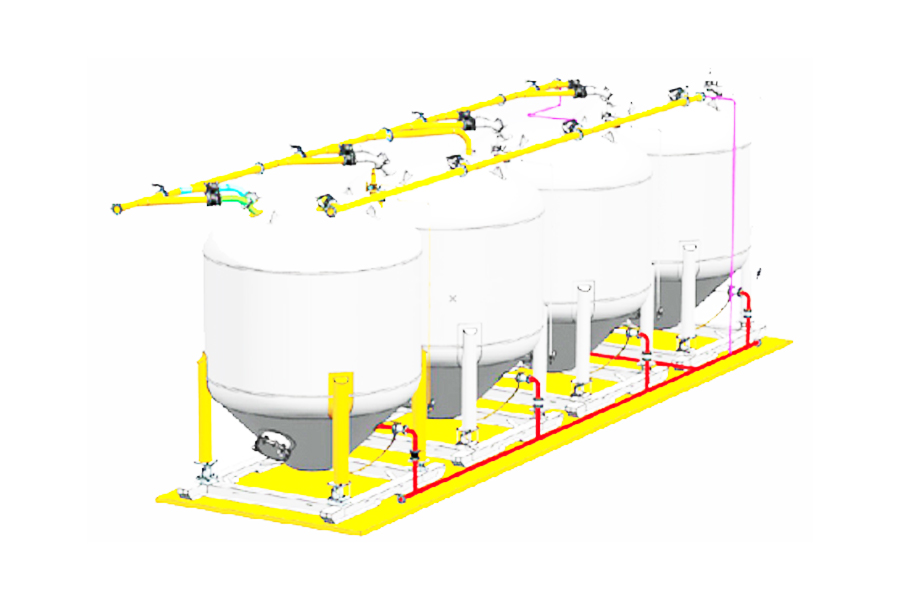 Sistema de carga del tanque de cemento