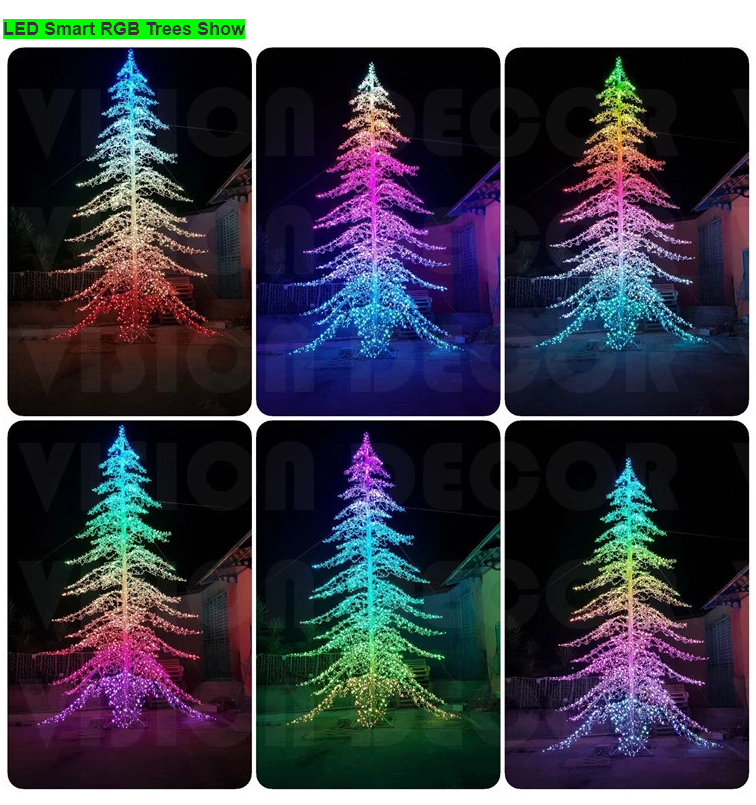 Large Christmas Ornament LED Decorative 3D Motif Spiral Tree Lights