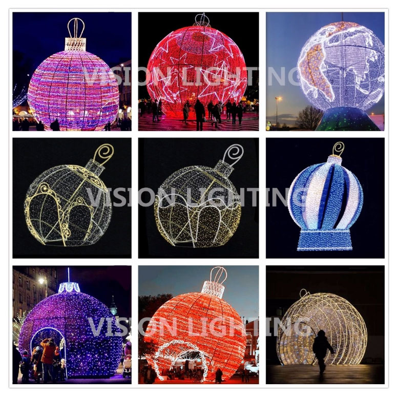 3D Large LED Giant Ball Motif Light for LED Street Motif Light