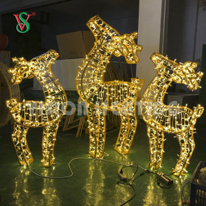 2020 New Design Led Reindeer String Light 3D Deer Decoration Lighting for Outdoor Indoor Use 