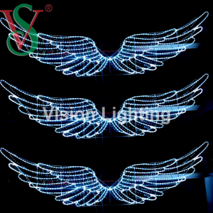 Hanging Decorative Christmas Lights Dmx512 Smart Angel's Wings for Indoor Outdoor Decoration