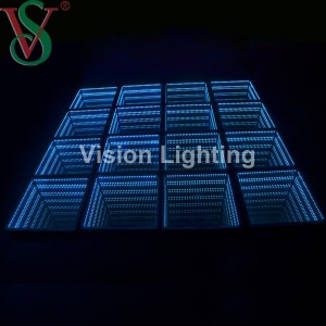 RGB DMX Interactive Dancing Floor Tile Ground Light Abyss Shaped Color Changing Programmable Project 