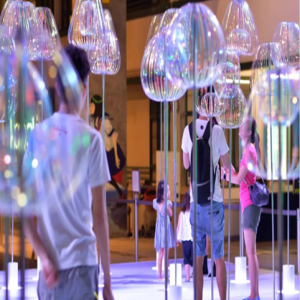 Luces interactivas LED Dream Color PVC Bubble Ball para centros comerciales y decoración de sitios famosos en Internet