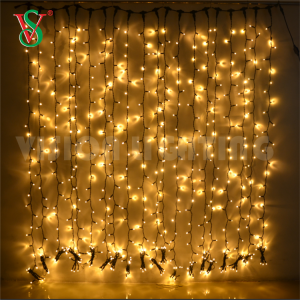 Factory price outdoor color changing led window decorative curtain string lights for Christmas wedding 