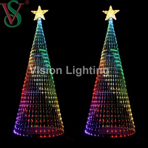 RGB DMX New Technique Smart Intelligent Programmable Christmas Cone Tree Light
