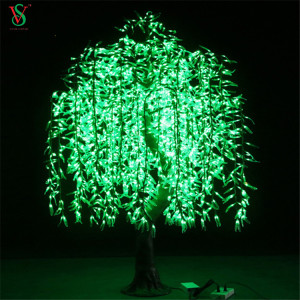 LED 3D Artificial Simulation Lighted Willow Tree Motif Light for Garden Landscape Outdoor Decoration 