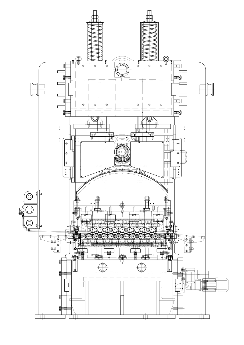 tension leveler roll pitch bending principle diagram
