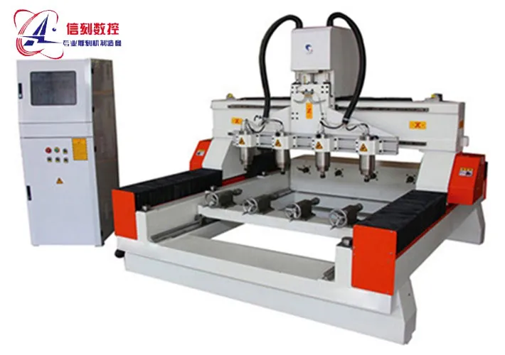 Four-axis linkage engraving machine