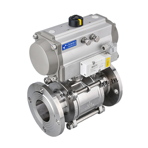 Sanitary pneumatic three-piece flange ball valve Sanitary pneumatic three-piece flange ball valve