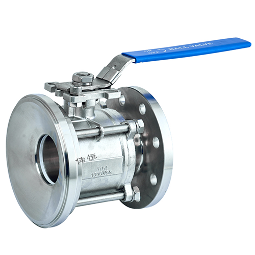 Sanitary three-piece flange ball valve Sanitary three-piece flange ball valve