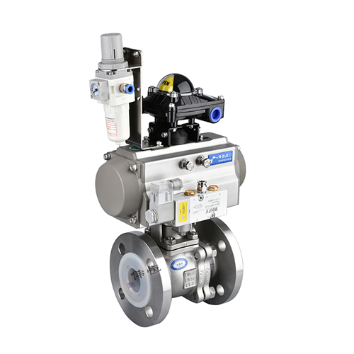 Chemical pneumatic flange filtering electromagnetic signal feedback lined fluorine ball valve Chemical pneumatic flange filtering electromagnetic signal feedback lined fluorine ball valve