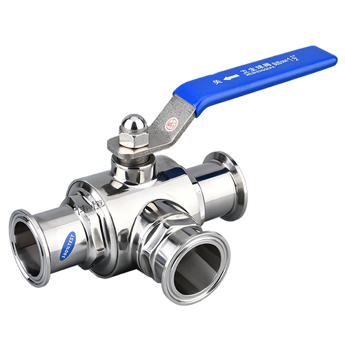 Sanitary three-way quick-release ball valve Sanitary three-way quick-release ball valve