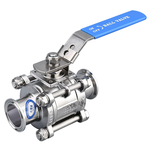 Sanitary three-piece quick-release ball valve Sanitary three-piece quick-release ball valve