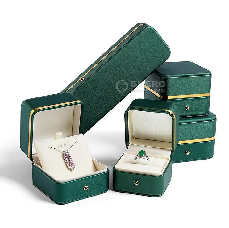 Custom Luxury PU Leather Jewelry Packaging Boxes With Your Own Logo