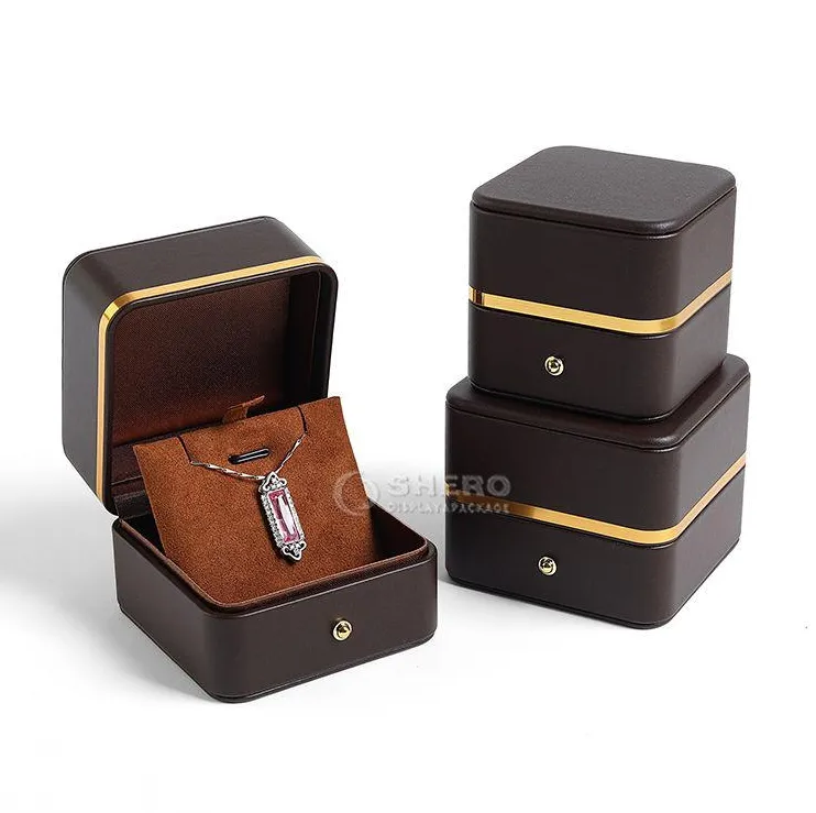 Wholesale High-end PU Leather Jewelry Packaging Box With Your Own Logo