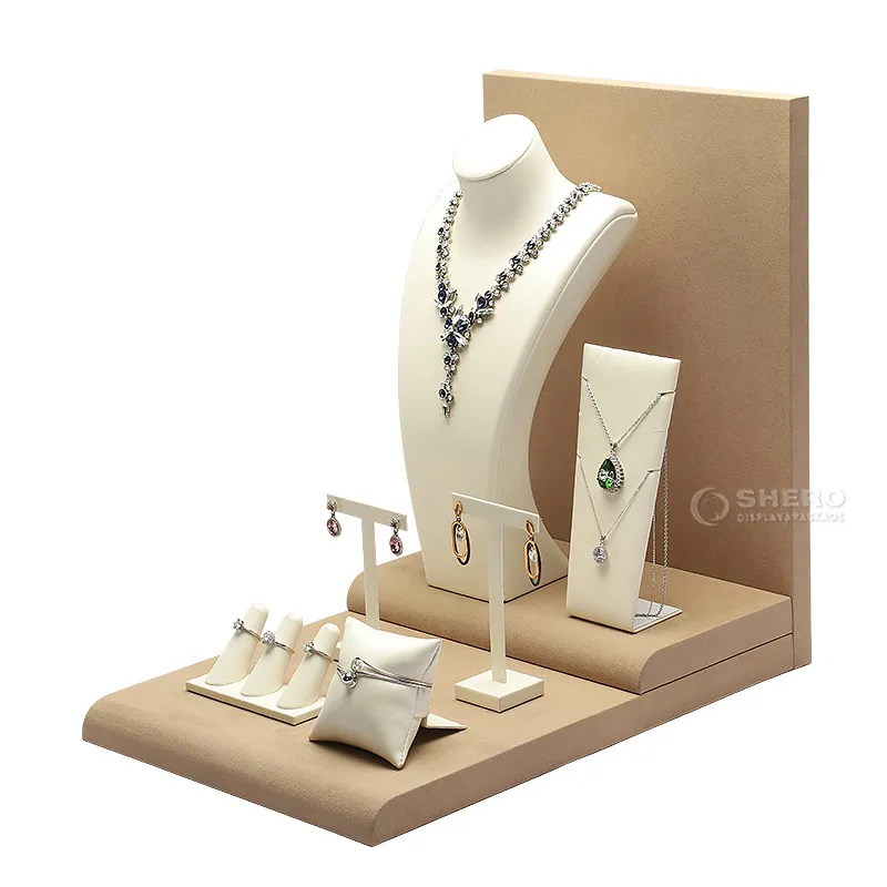 Window Display Props Customize Microfiber Jewelry Display Set