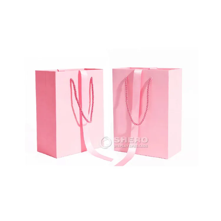 Shero Customized Color Gift Bag Paper Package Bag Custom Size Shopping Gift Bag