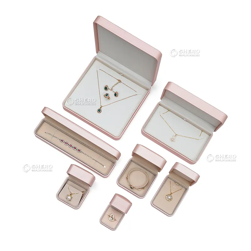 Wholesale Luxury Gift Jewelry Packaging Box Bracelet Necklace Earrings Ring Boxes Packaging Jewellery Custom pu leather Jewelry Box