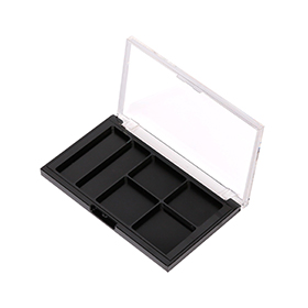Compact Powder Case with Transparent Lid and Mirror