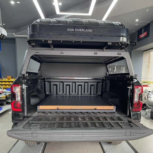 a vehicle-specific, drawer-style design
