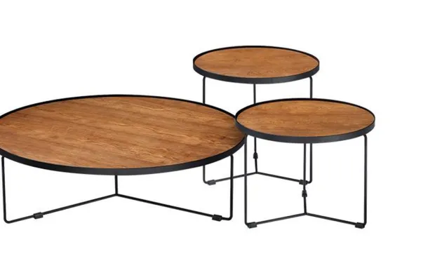 Gambe del tavolino 3391 tavolini da caff&egrave; in legno e metallo